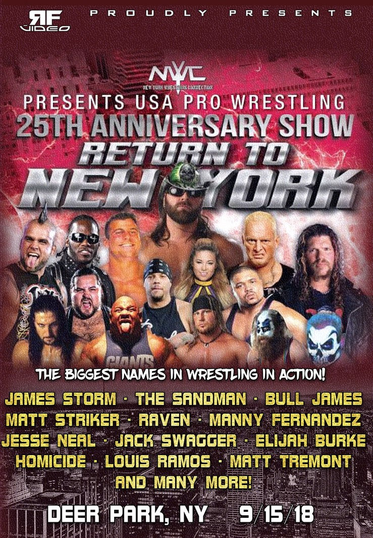 USA Pro Wrestling- 25th Anniversary 9/15/18 Deer Park, NY